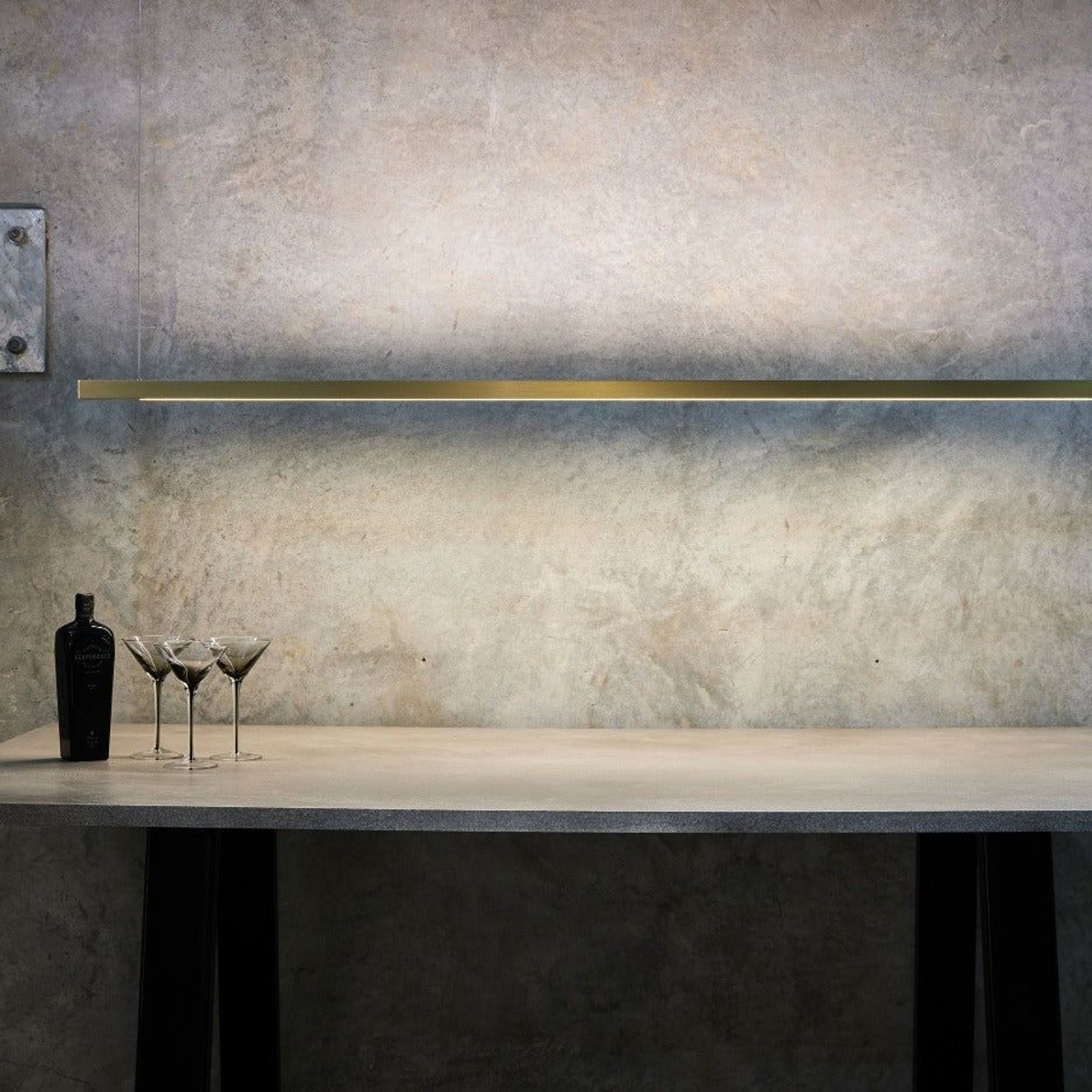 Capsühl Linear LED Pendant Brass gallery detail image