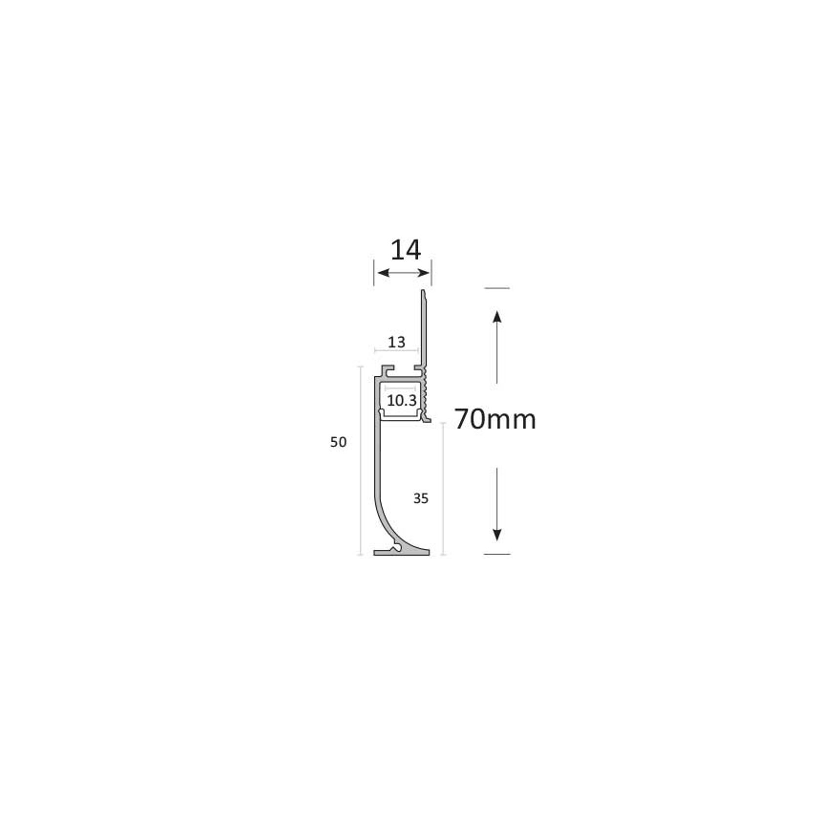 LED Skirting Board -Black Aluminum Baseboard Extrusion gallery detail image