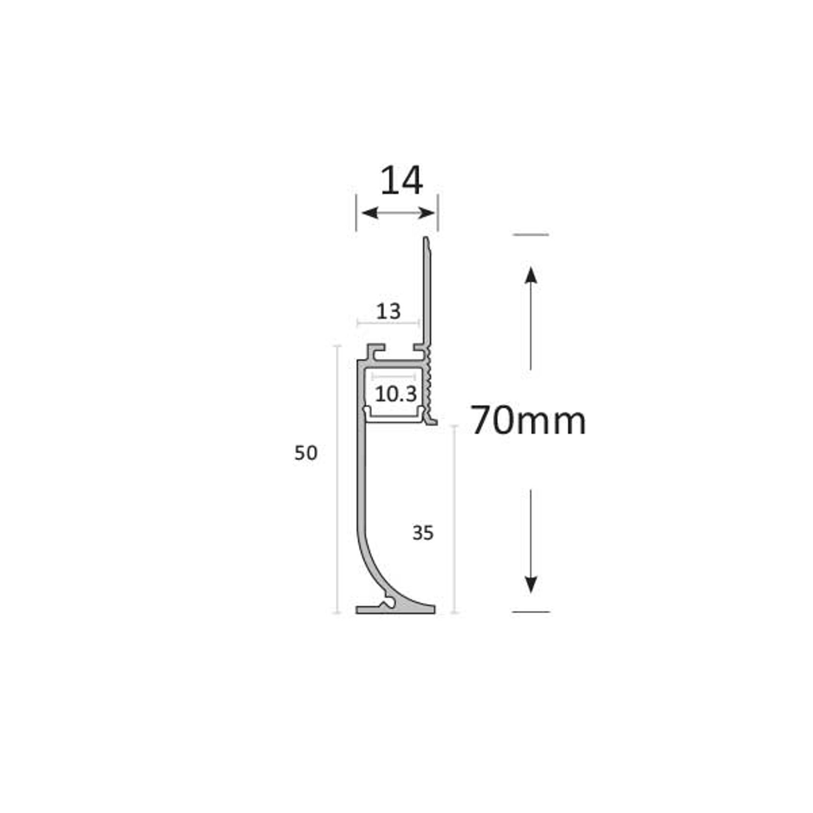 LED Skirting Board -Black Aluminum Baseboard Extrusion gallery detail image