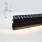 LED Skirting Board -Black Aluminum Baseboard Extrusion gallery detail image