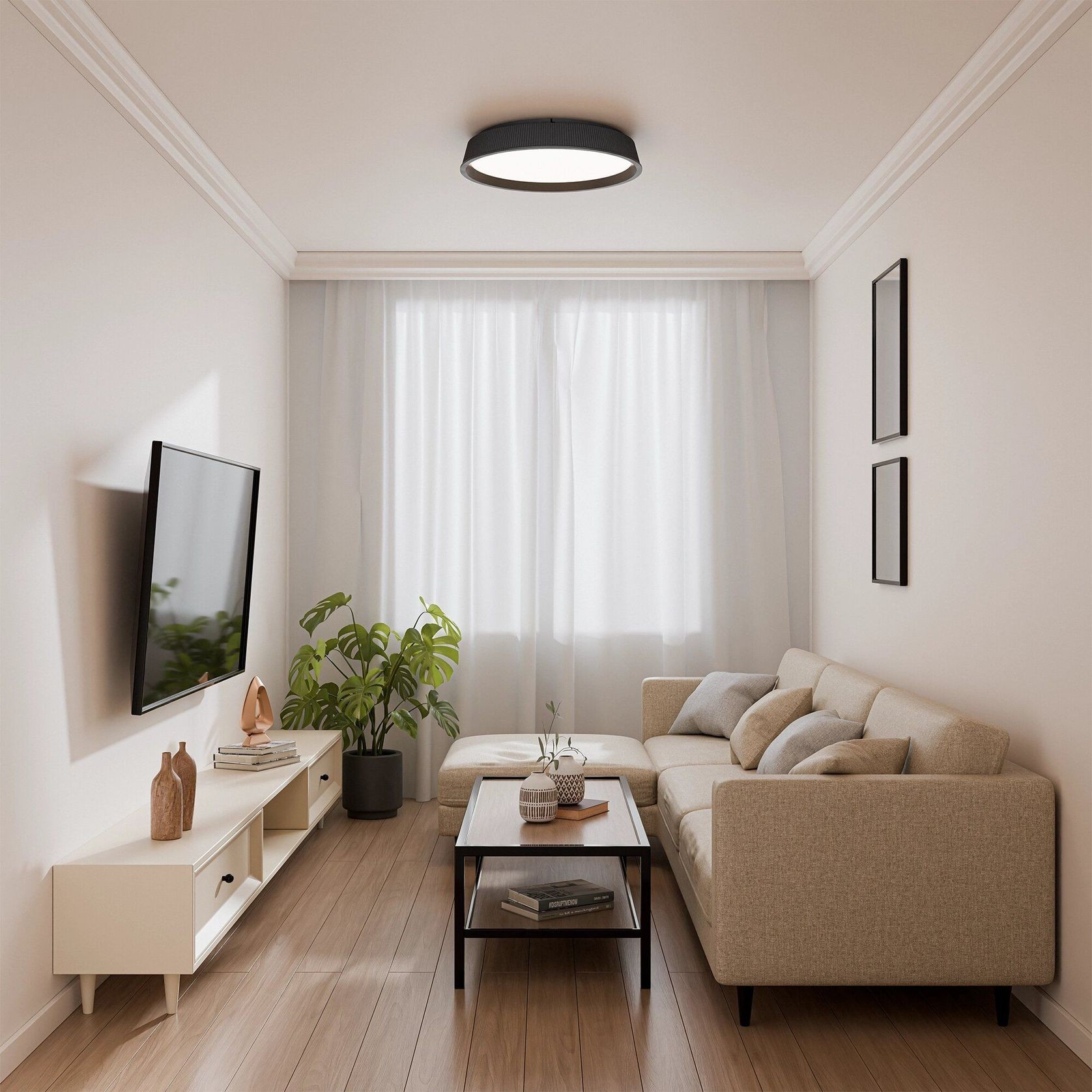 Kinglet Ribbed Ceiling Light gallery detail image