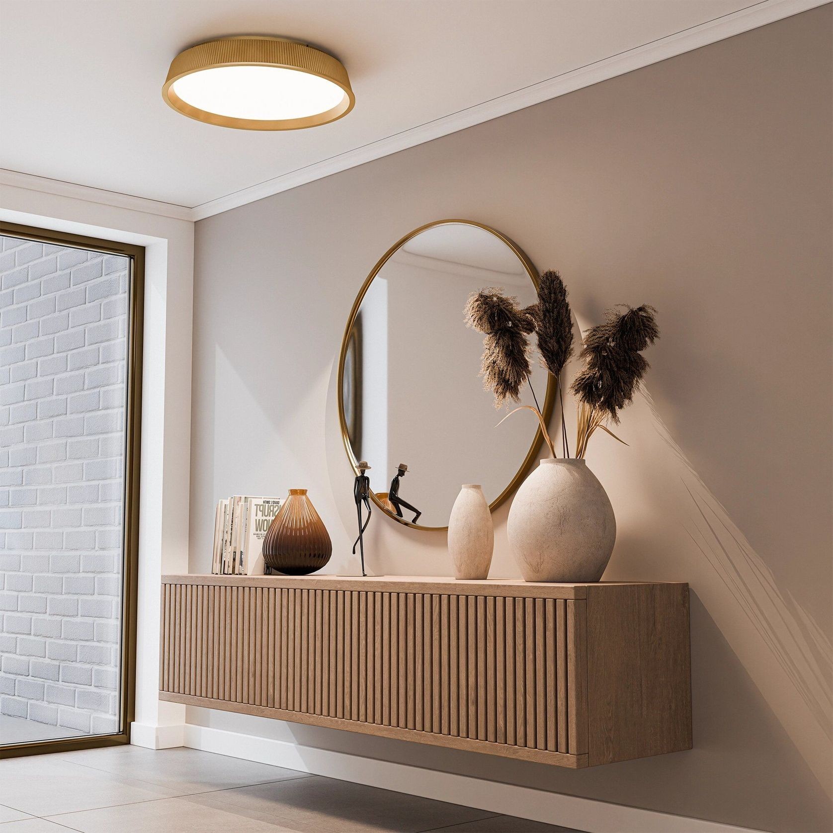 Kinglet Ribbed Ceiling Light gallery detail image