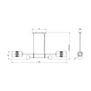 Lizak Linear Pendant Light gallery detail image
