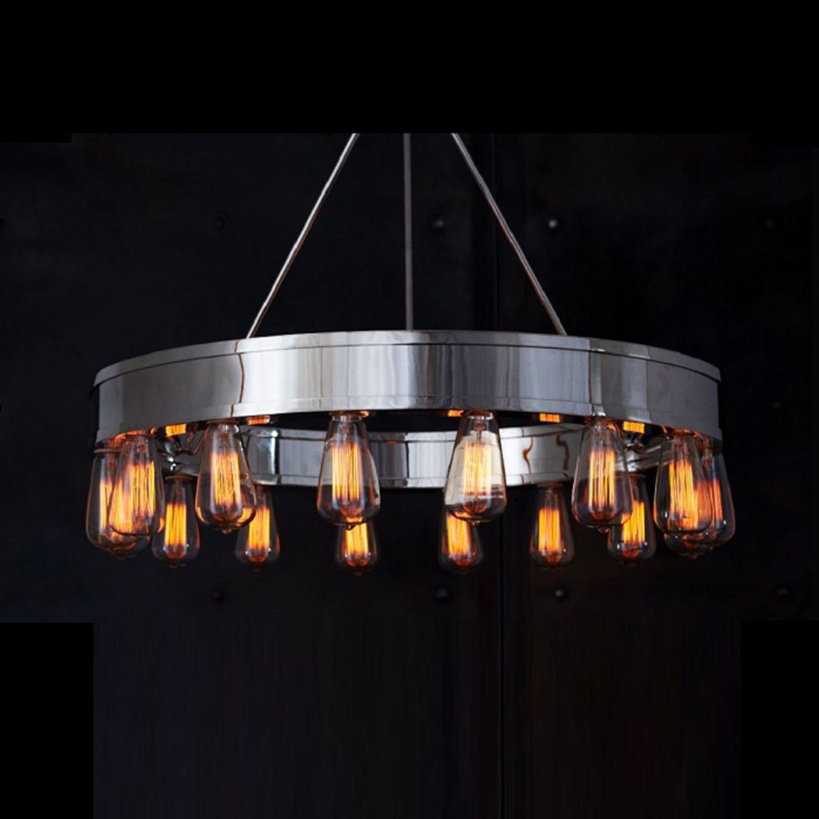 Roark 30″ Modular Ring Chandelier – Iron gallery detail image