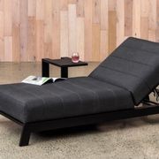 Piha Black Outdoor Lounger gallery detail image