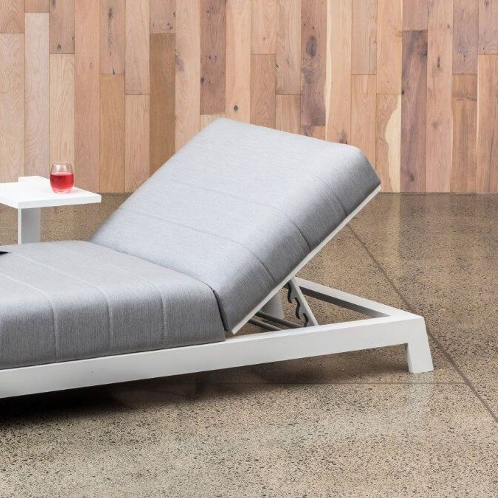 Piha White Outdoor Lounger gallery detail image