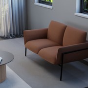 Charlie 2 Seat Sofa Terracotta Rust gallery detail image
