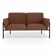 Charlie 2 Seat Sofa Terracotta Rust gallery detail image
