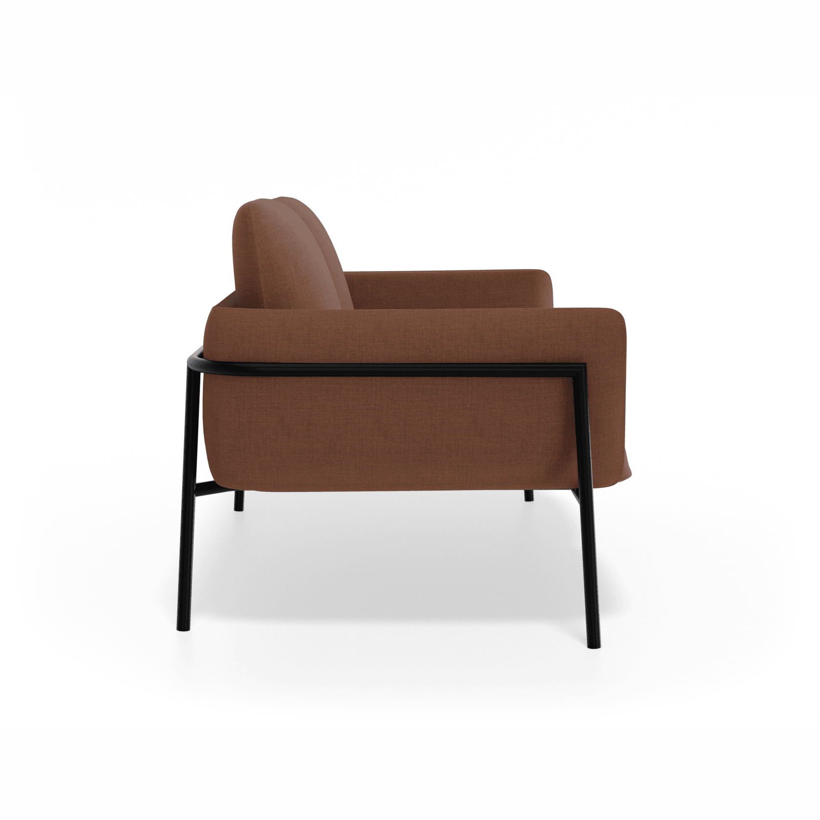 Charlie 2 Seat Sofa Terracotta Rust gallery detail image