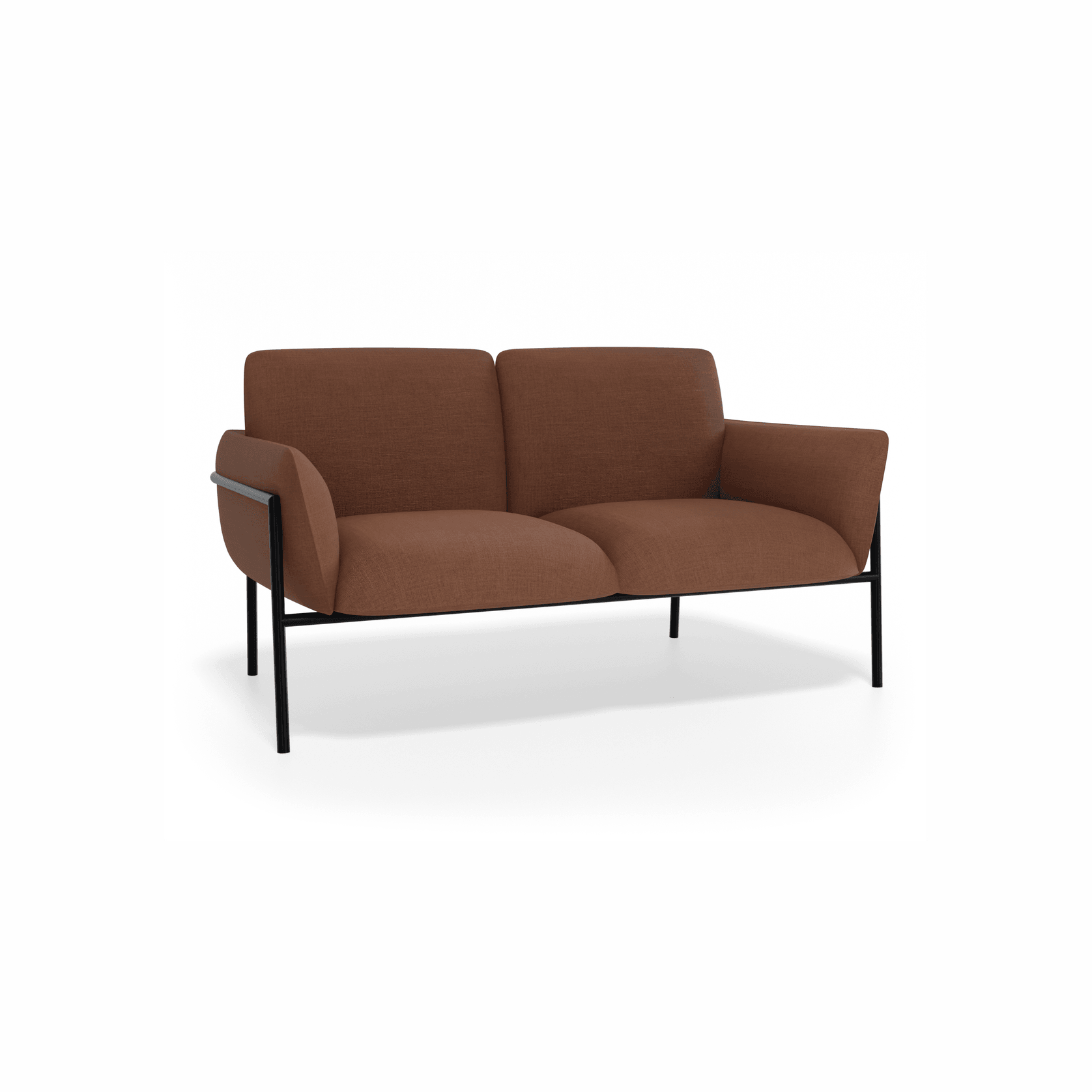 Charlie 2 Seat Sofa Terracotta Rust gallery detail image