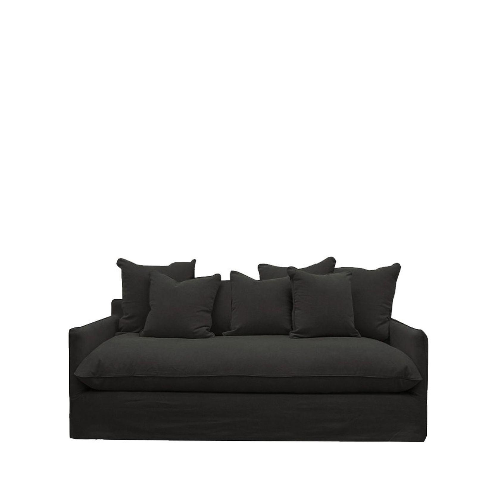 Lotus Slipcover 2 Seater Sofa - Carbon gallery detail image