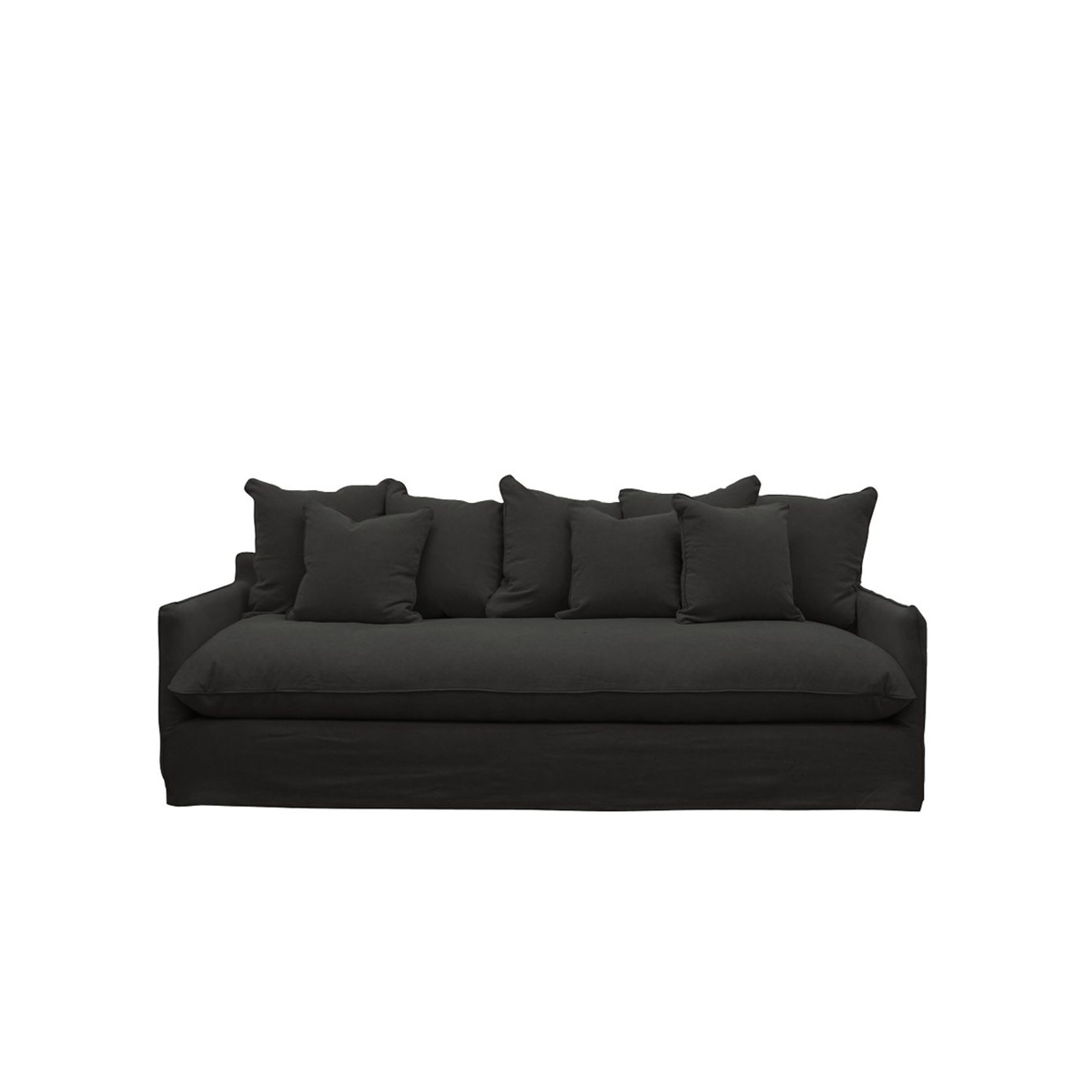 Lotus Slipcover 3 Seater Sofa - Carbon gallery detail image
