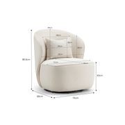 Zuri Swivel Lounge Chair | Bouclé Cream gallery detail image