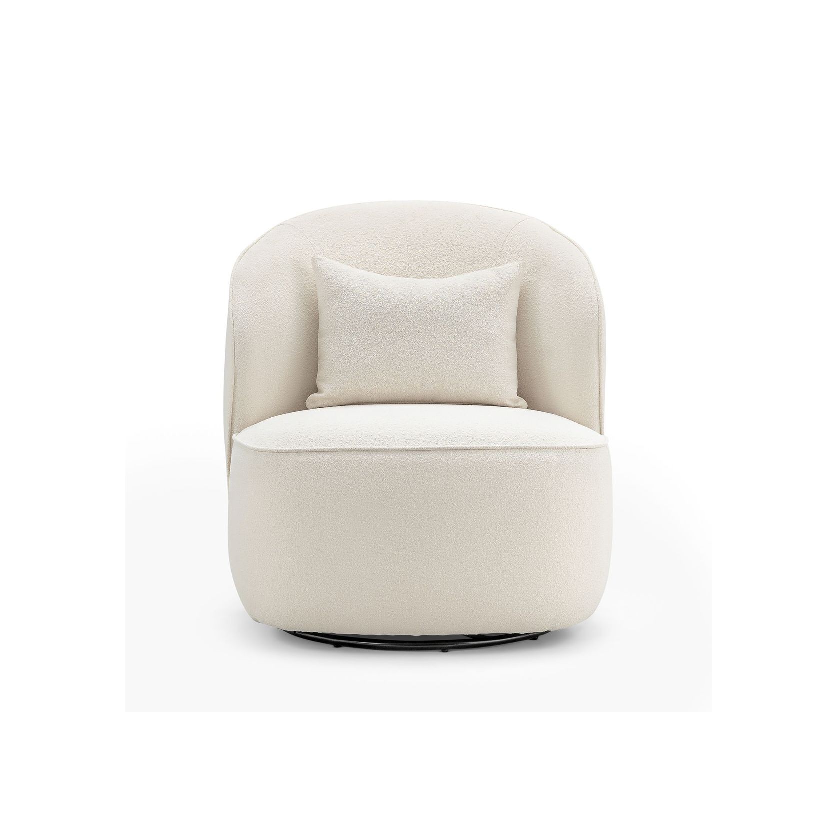 Zuri Swivel Lounge Chair | Bouclé Cream gallery detail image