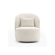 Zuri Swivel Lounge Chair | Bouclé Cream gallery detail image
