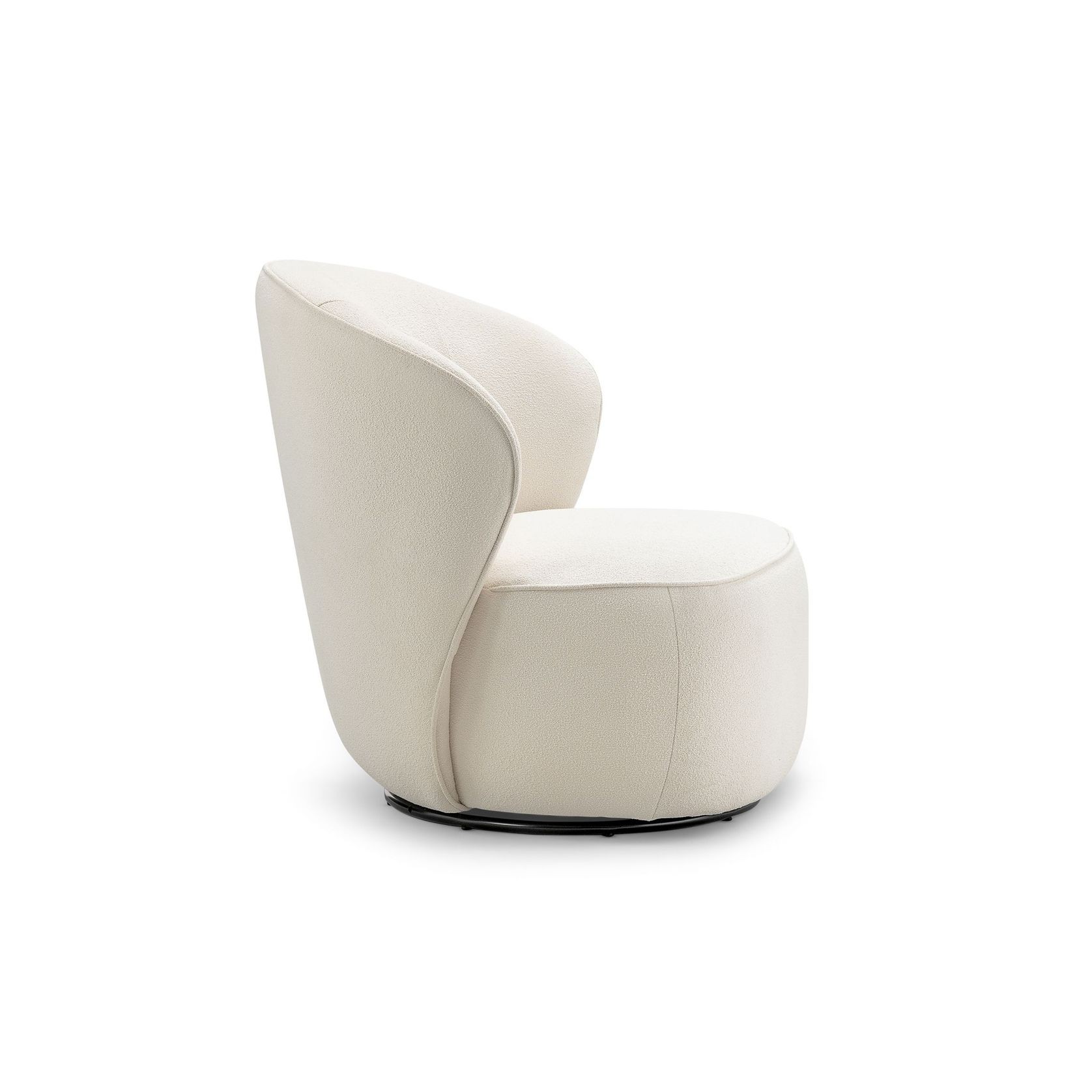 Zuri Swivel Lounge Chair | Bouclé Cream gallery detail image