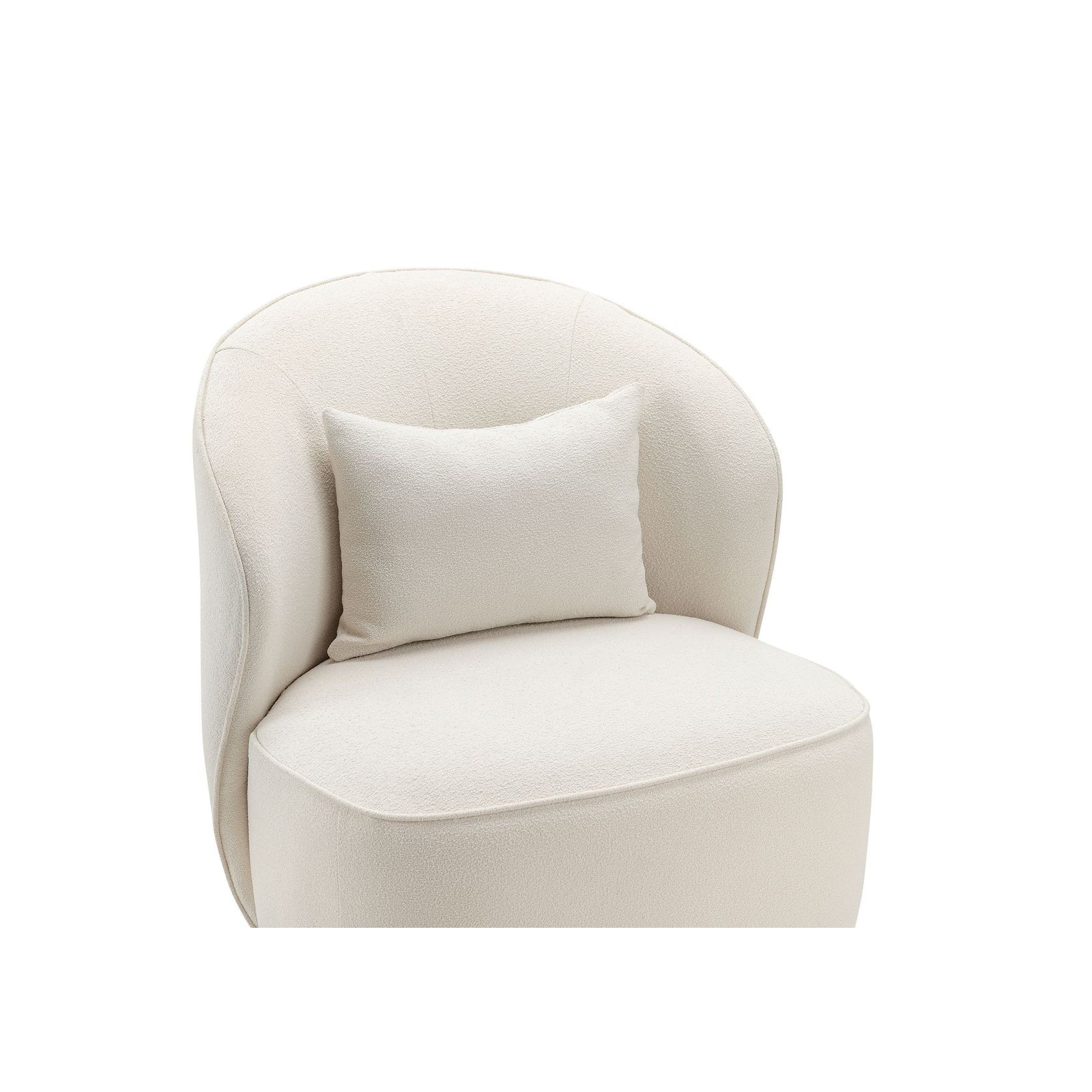 Zuri Swivel Lounge Chair | Bouclé Cream gallery detail image