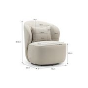 Zuri Swivel Lounge Chair | Bouclé Taupe gallery detail image