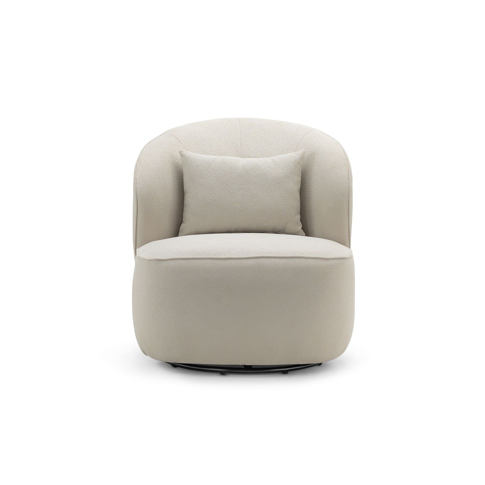 Zuri Swivel Lounge Chair | Bouclé Taupe gallery detail image