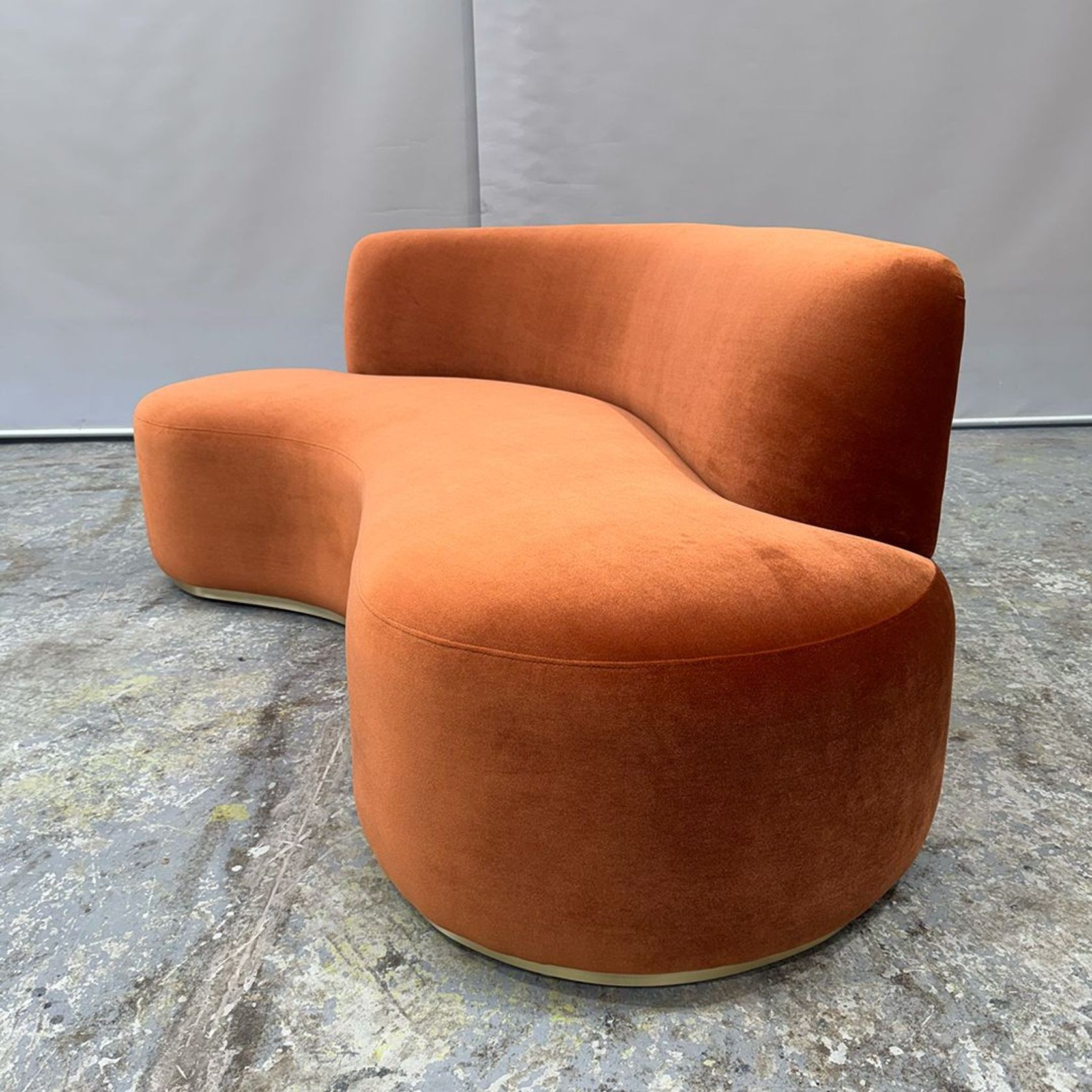Curved Mid Century Sofa gallery detail image