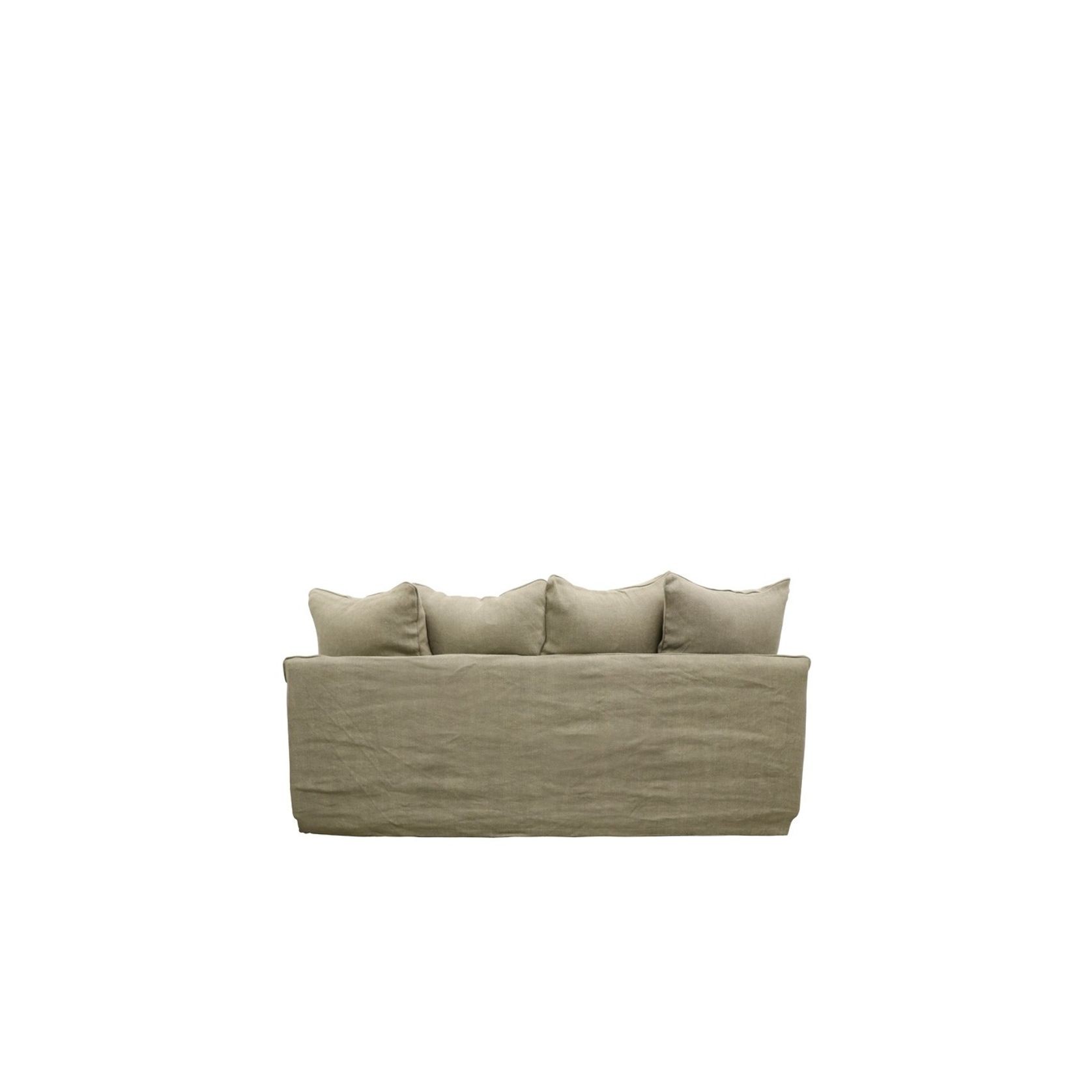 Lotus Slipcover 2 Seater Sofa - Khaki gallery detail image