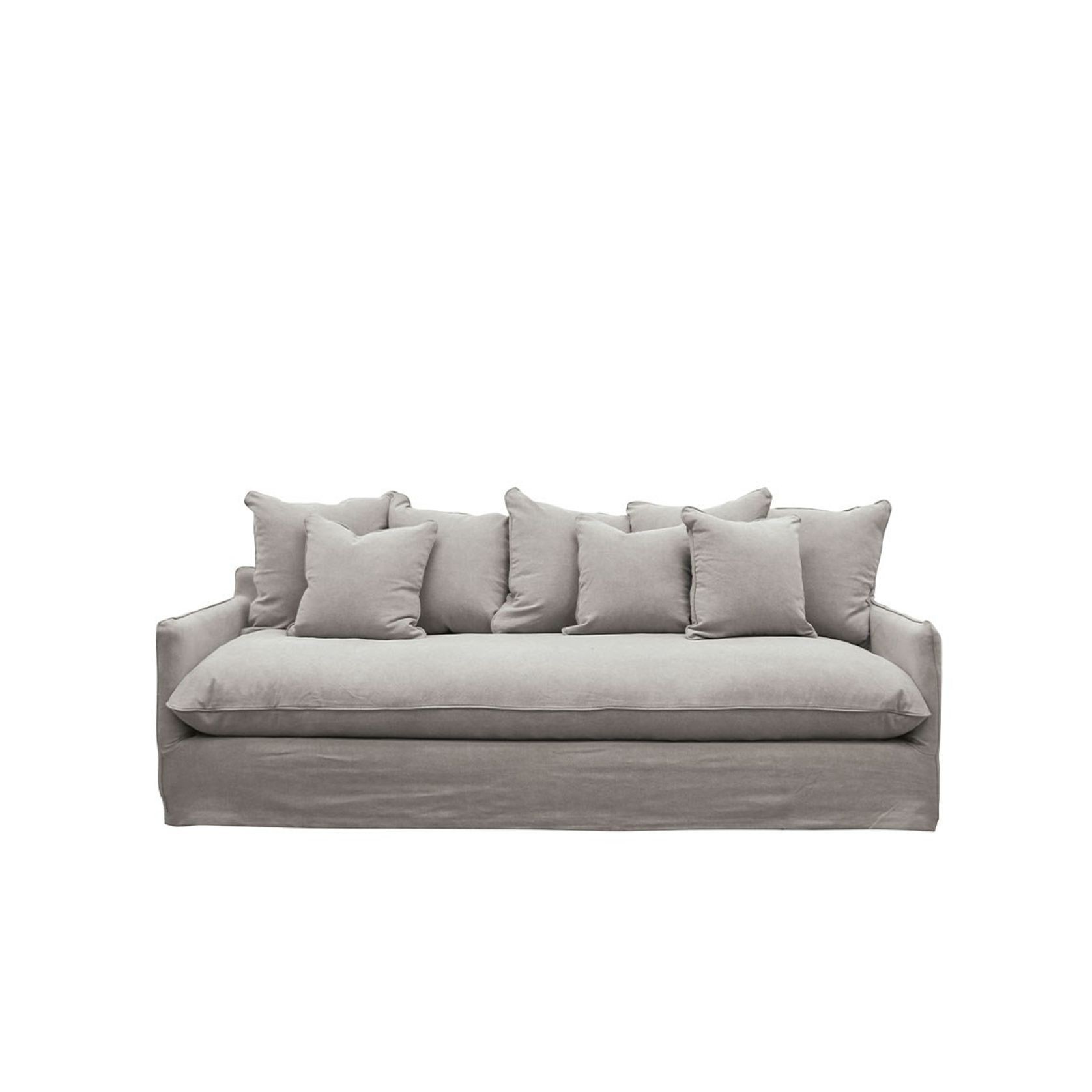 Lotus Slipcover 3 Seater Sofa - Cement gallery detail image