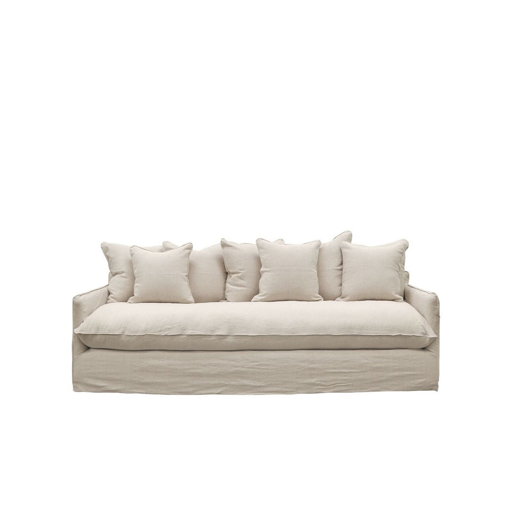 Lotus Slipcover 3 Seater Sofa - Oatmeal gallery detail image