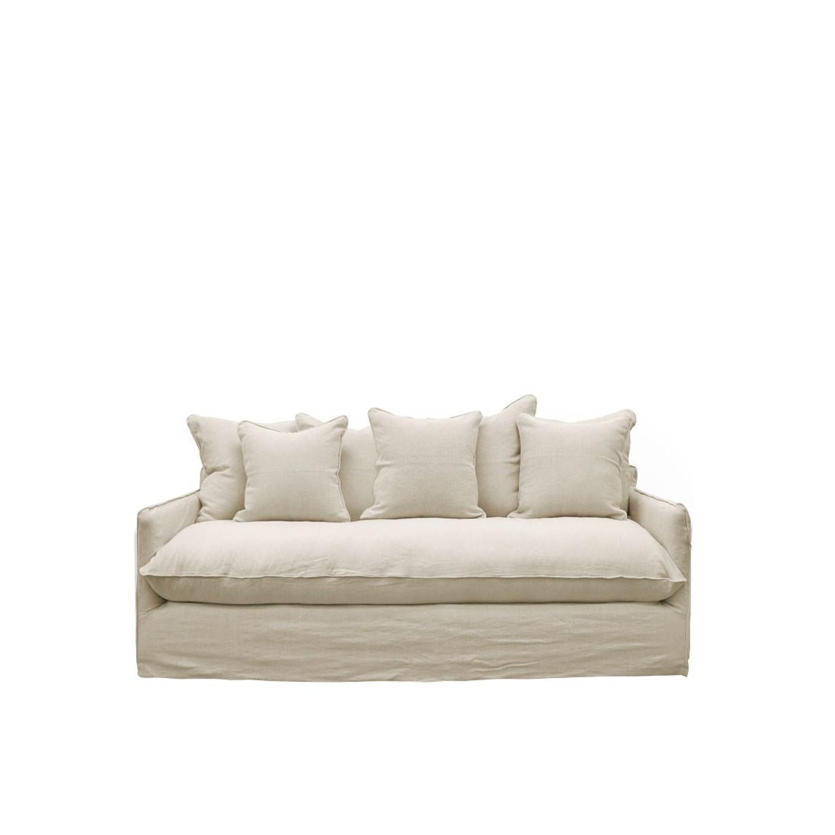Lotus Slipcover 2 Seater Sofa - Oatmeal gallery detail image