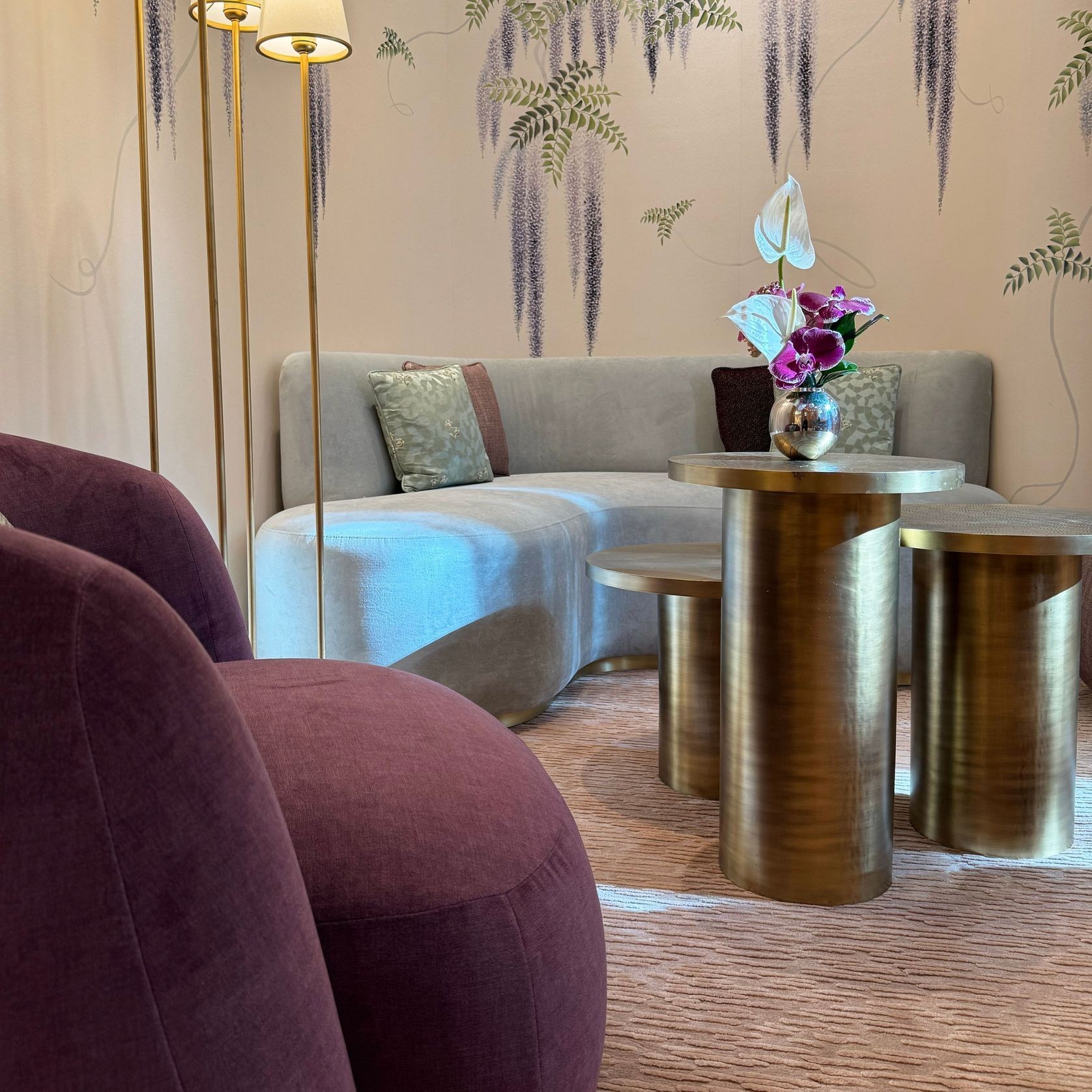 Mid Century Curved Lounge Sofa gallery detail image