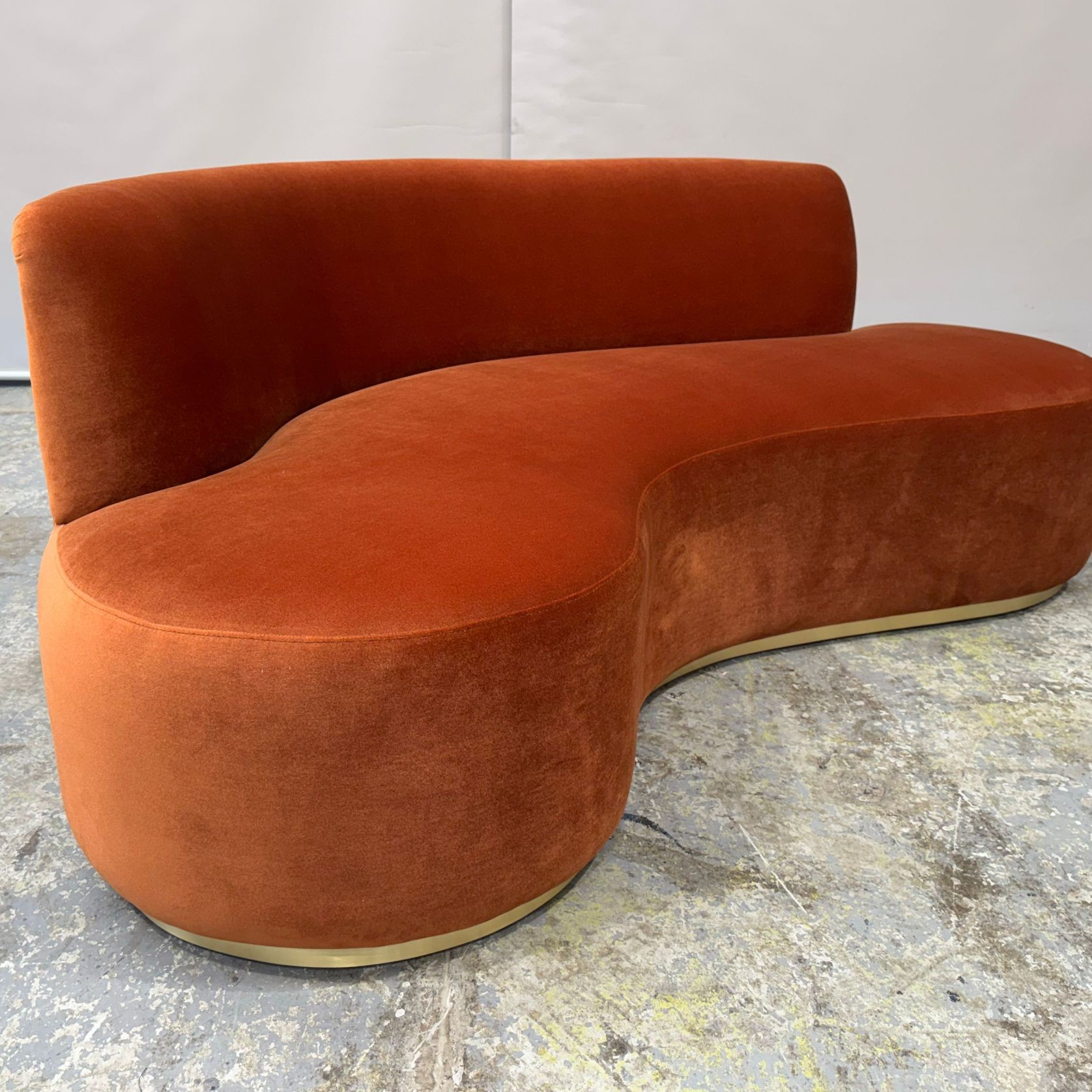 Curved Mid Century Sofa gallery detail image