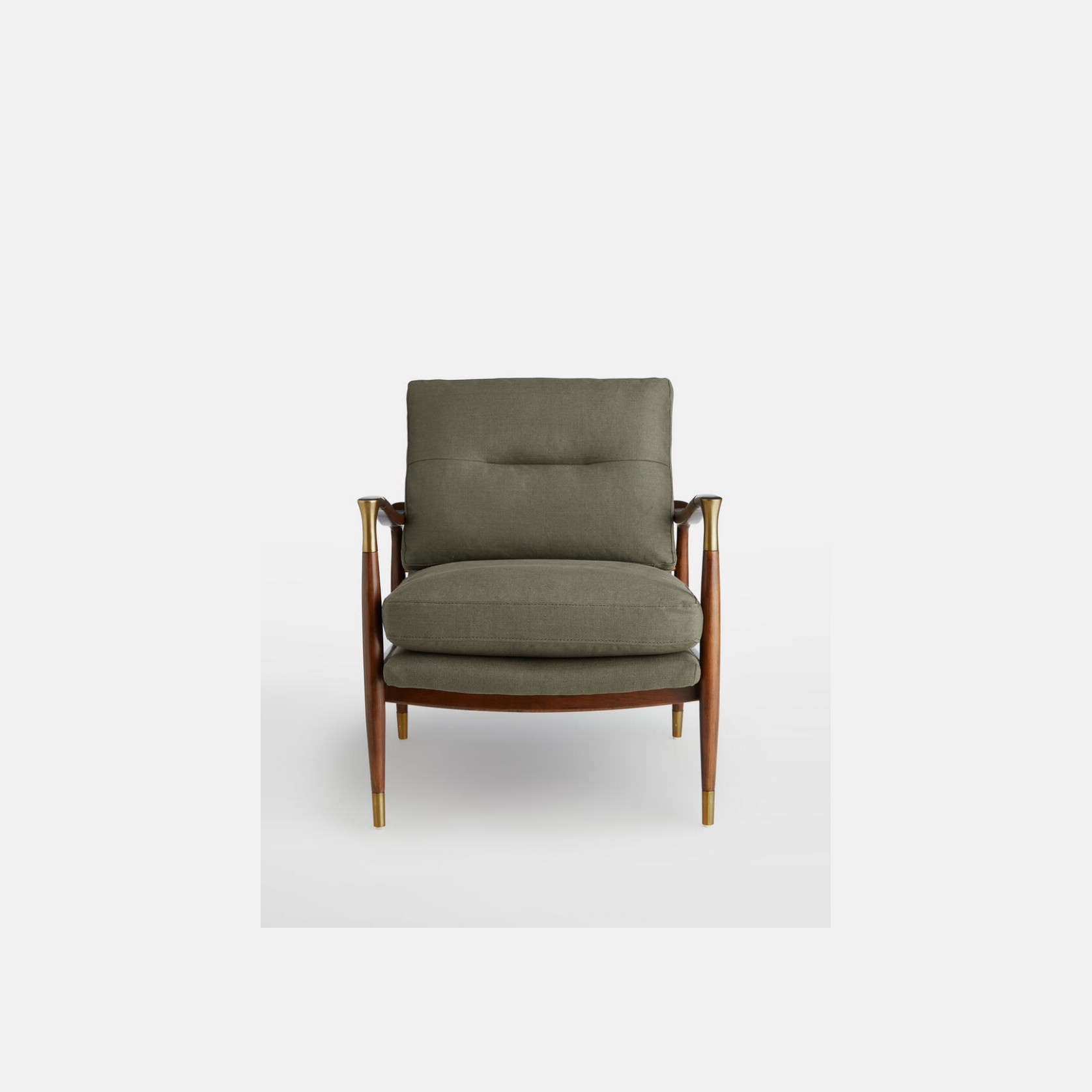 Soho Home | Theodore Armchair | Khaki Linen gallery detail image