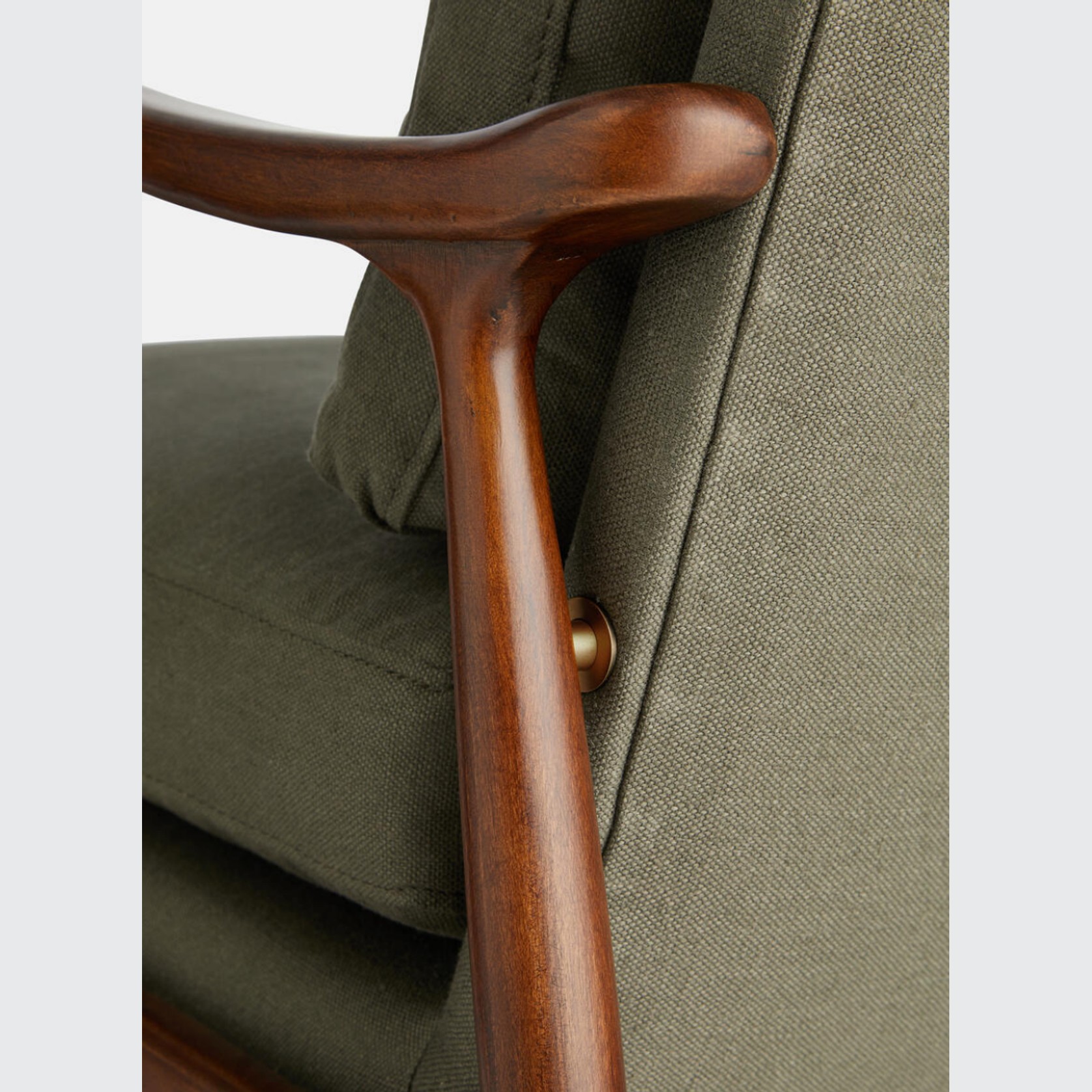 Soho Home | Theodore Armchair | Khaki Linen gallery detail image