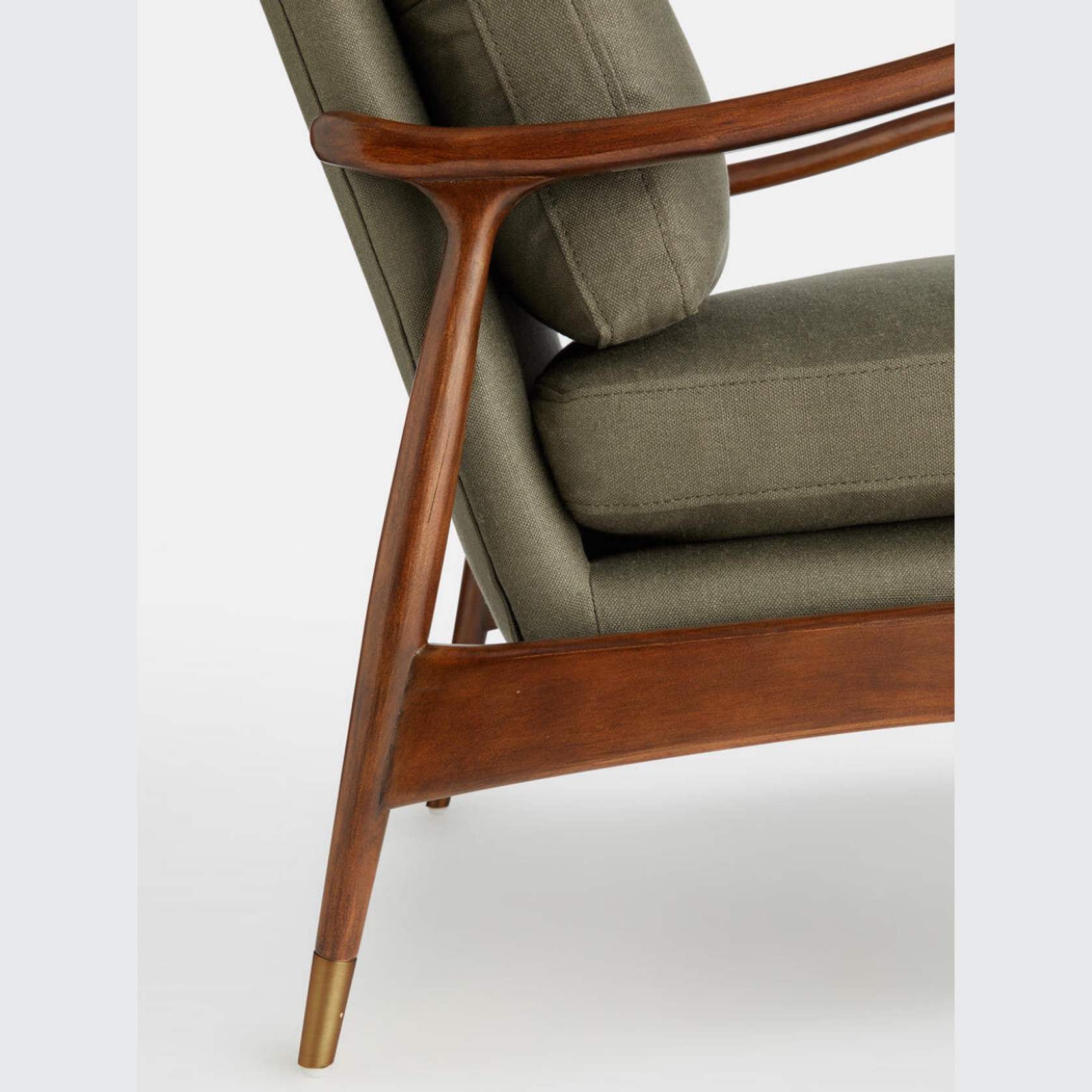 Soho Home | Theodore Armchair | Khaki Linen gallery detail image