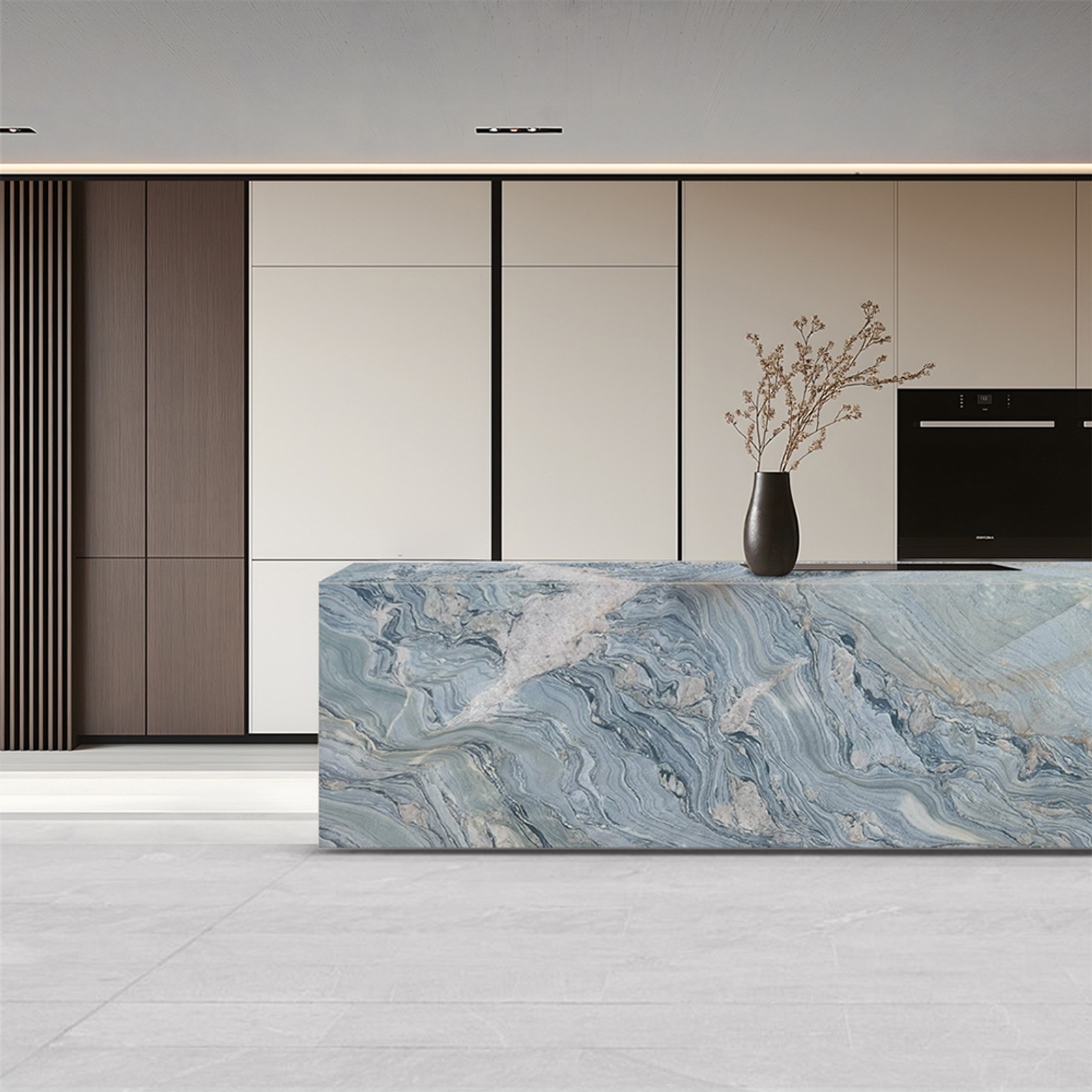 Natural Stone Slabs | Aqua Caravaggio Quartzite gallery detail image