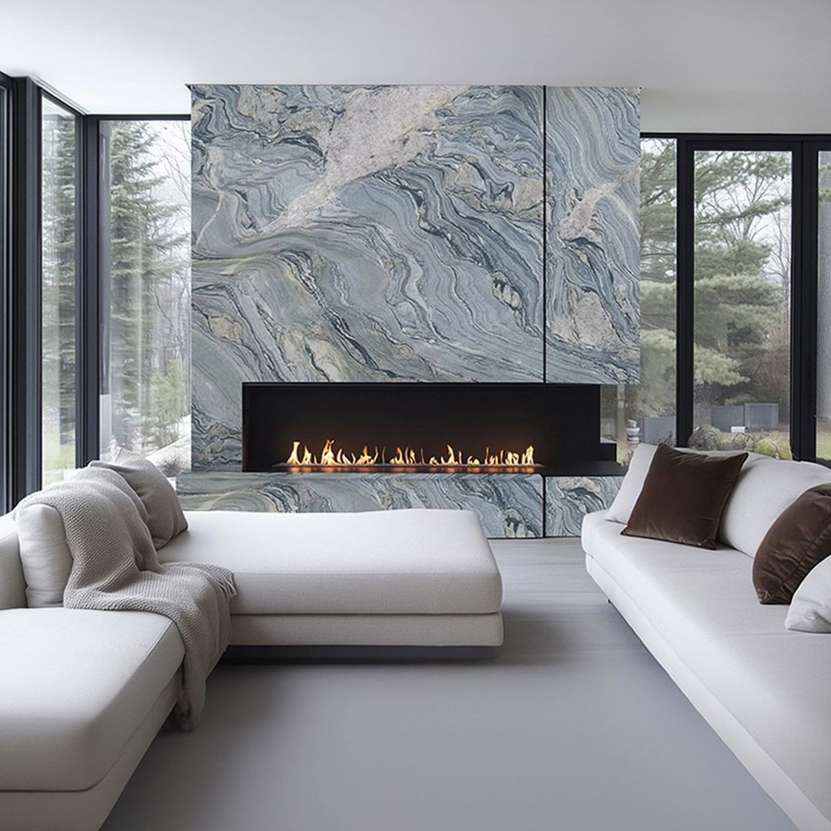 Natural Stone Slabs | Aqua Caravaggio Quartzite gallery detail image