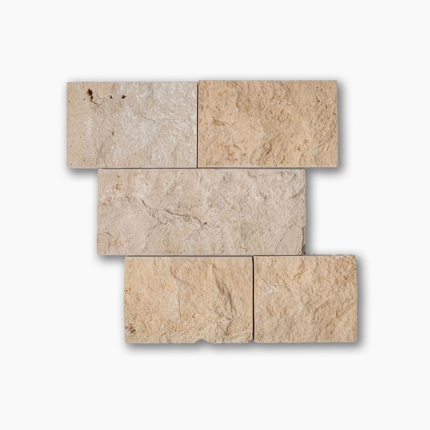 Latte Travertine Rockface | Cladding - Loose gallery detail image