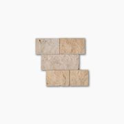 Latte Travertine Rockface | Cladding - Loose gallery detail image
