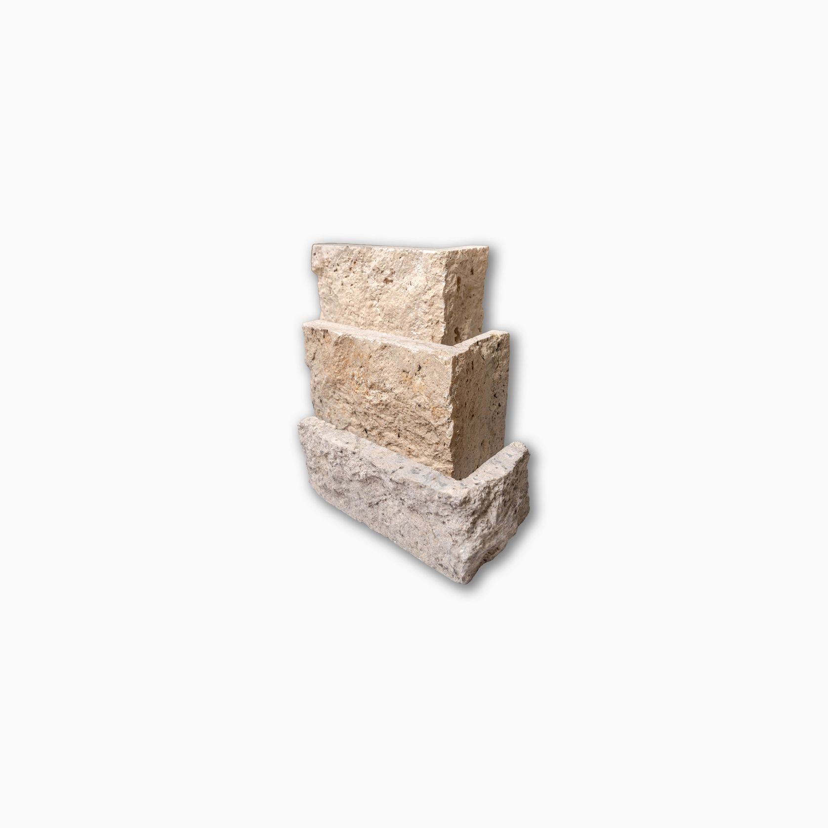Latte Travertine Rockface | Cladding - Loose gallery detail image