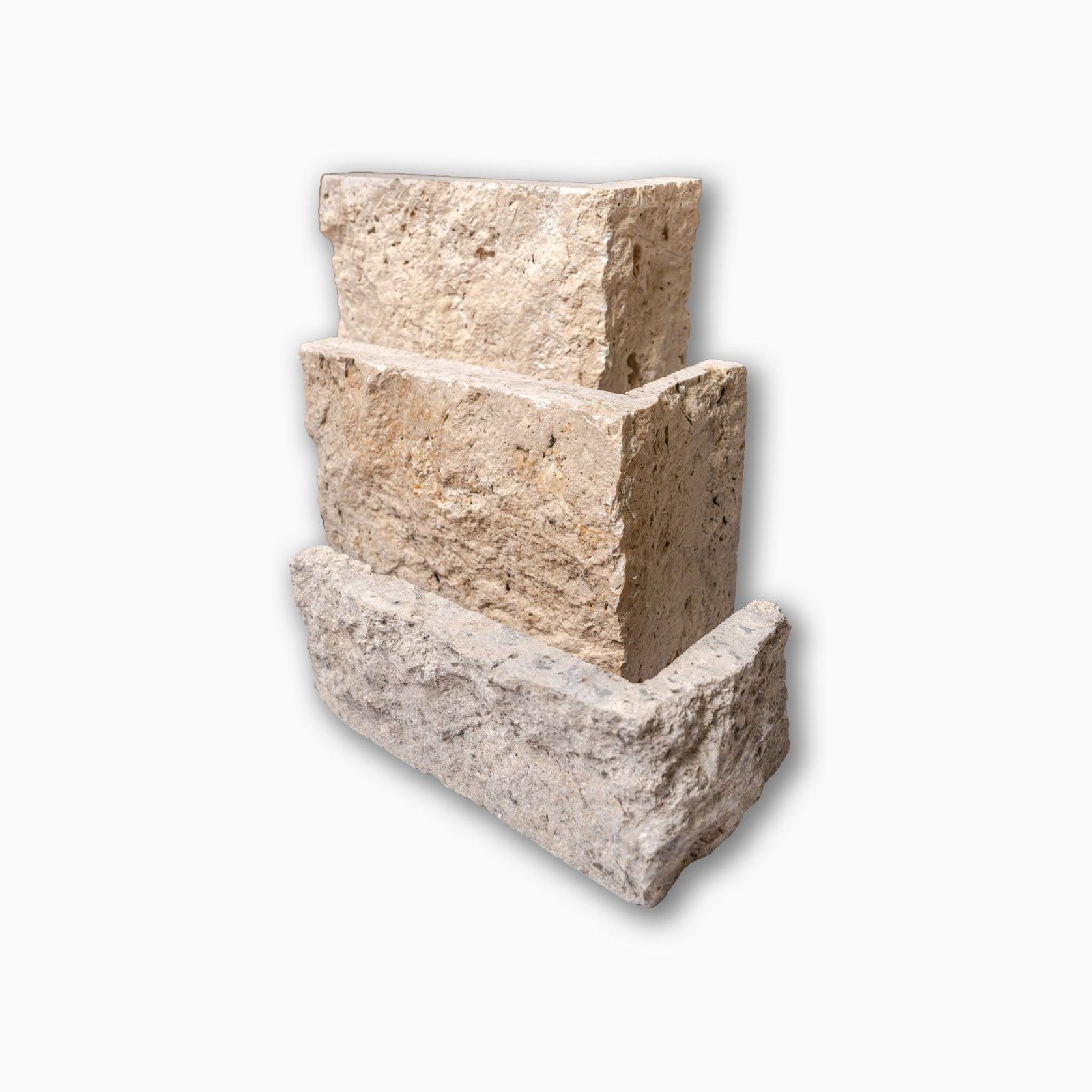 Latte Travertine Rockface | Cladding - Loose gallery detail image
