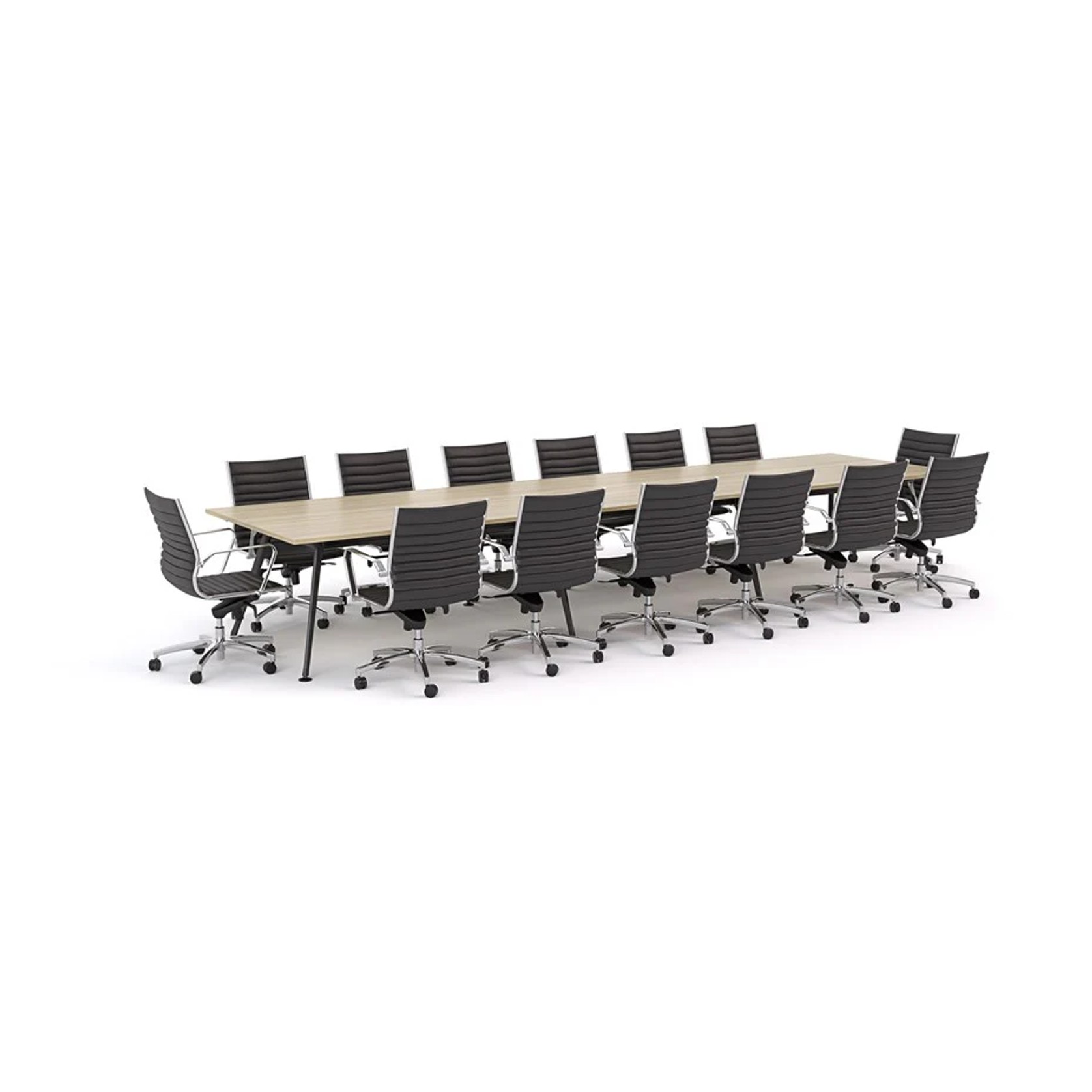 Euro Boardroom Table 4800 with Metro Midback Chair gallery detail image