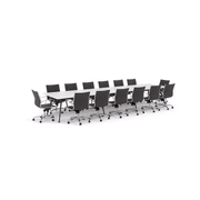 Euro Boardroom Table 4800 with Metro Midback Chair gallery detail image
