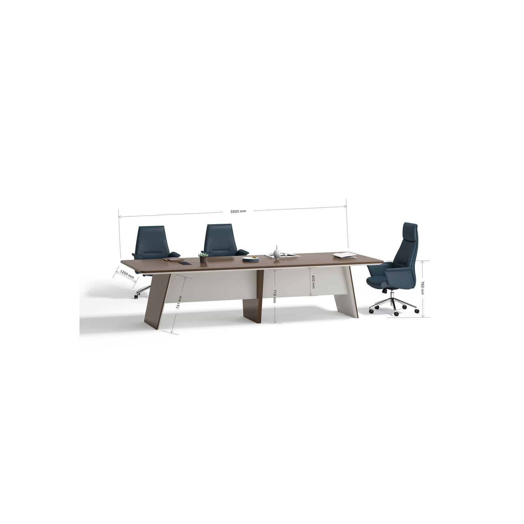 ANDERS Boardroom Table 320cm - Australian Gold Oak & Beige gallery detail image