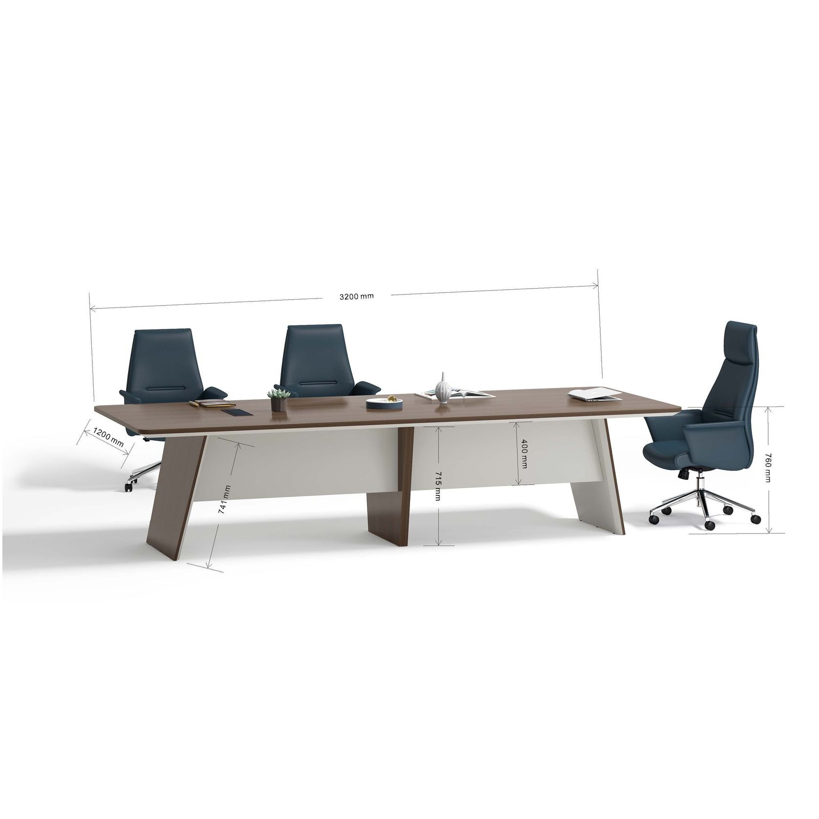 ANDERS Boardroom Table 320cm - Australian Gold Oak & Beige gallery detail image