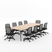 Euro Boardroom Table With Flex Chair Package gallery detail image