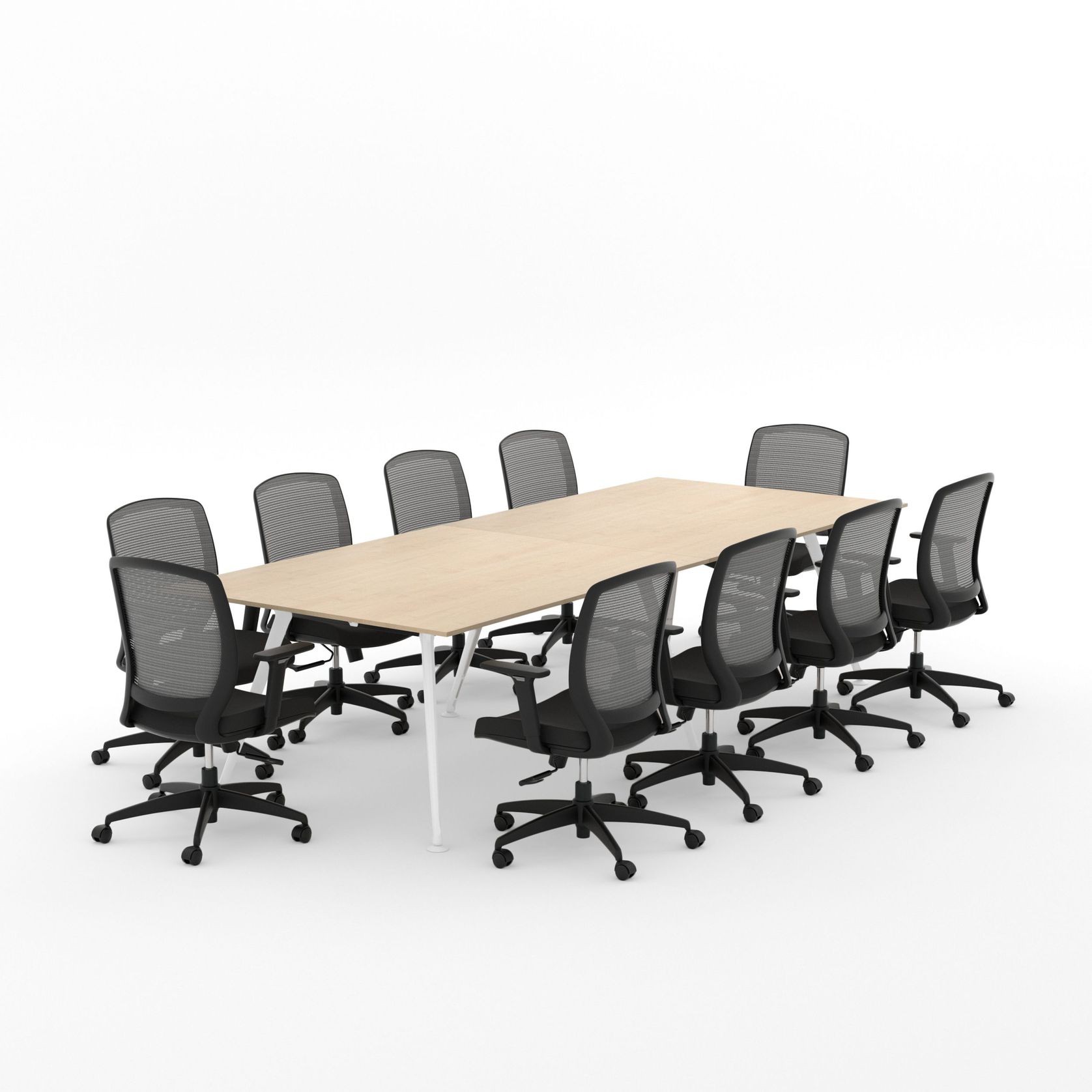 Euro Boardroom Table With Flex Chair Package gallery detail image