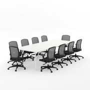 Euro Boardroom Table With Flex Chair Package gallery detail image