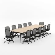 Euro Boardroom Table With Flex Chair Package gallery detail image