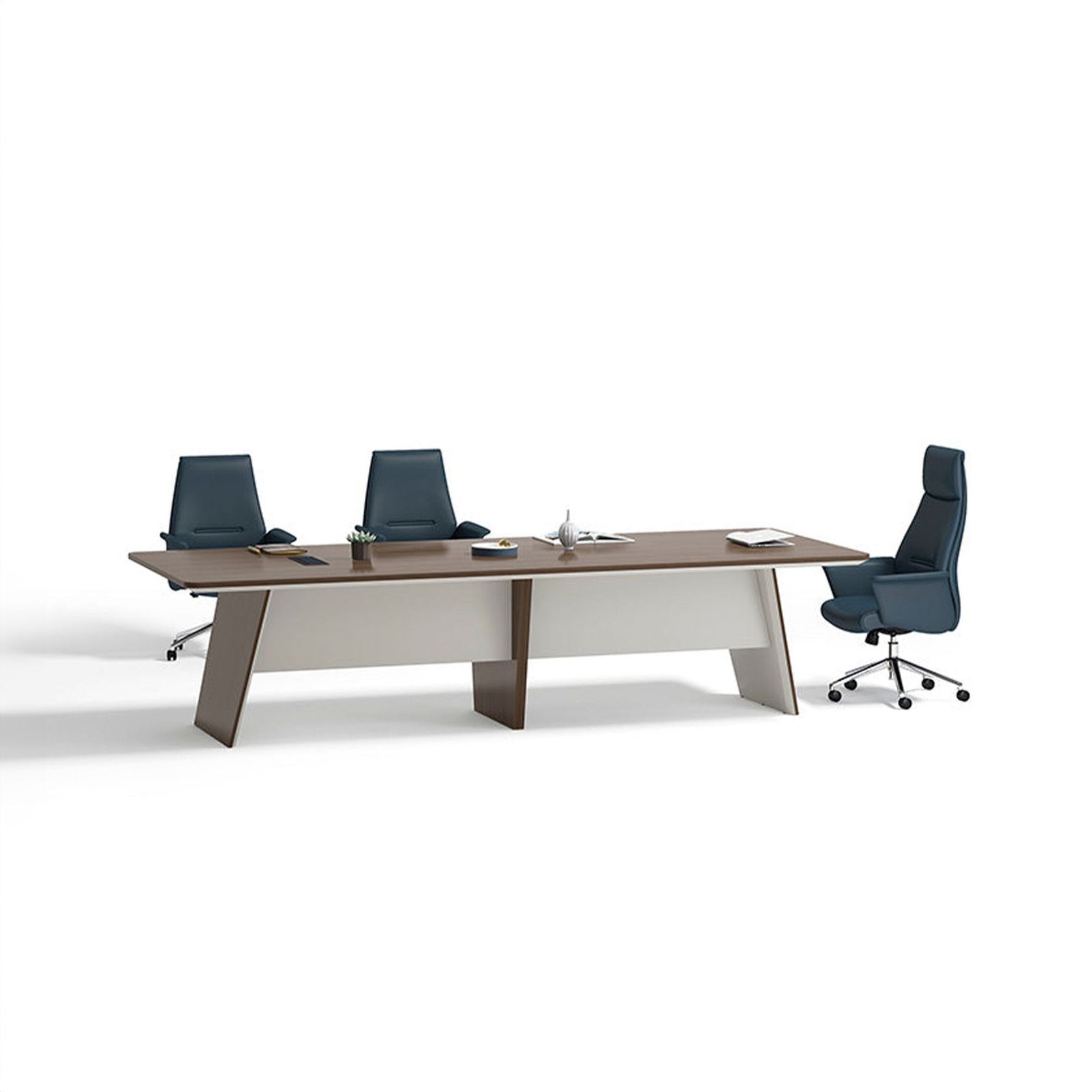 ANDERS Boardroom Table 320cm - Australian Gold Oak & Beige gallery detail image