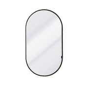 Kzoao 500mm Oval Black Mirror Cabinet gallery detail image