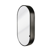 Kzoao 500mm Oval Black Mirror Cabinet gallery detail image